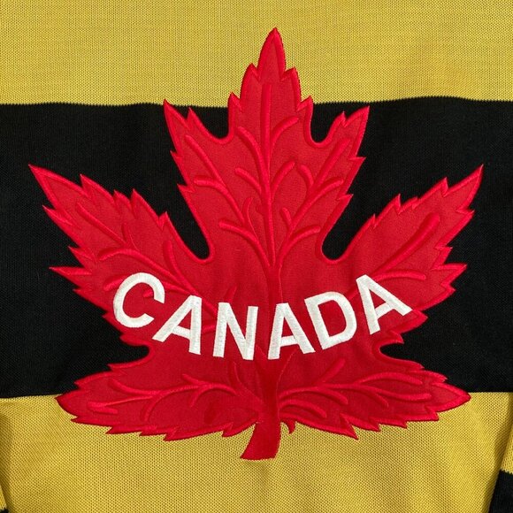 Vintage Team Canada Winnipeg Falcons Nike Hockey Jersey V-Series Gold NHL XL - Picture 2 of 16
